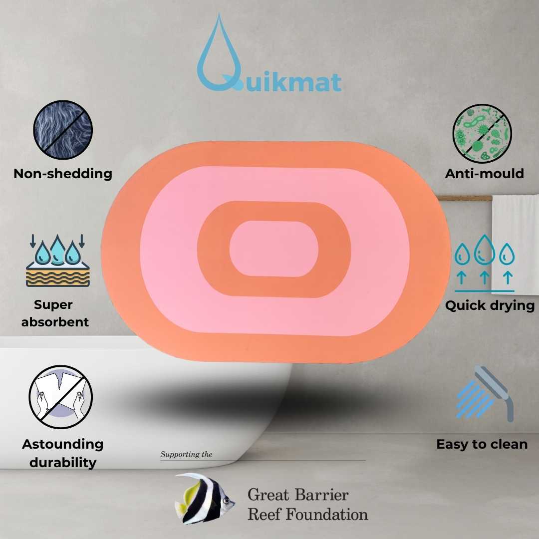 Blush Bloom Quikmat™-Super absorbent bath mat