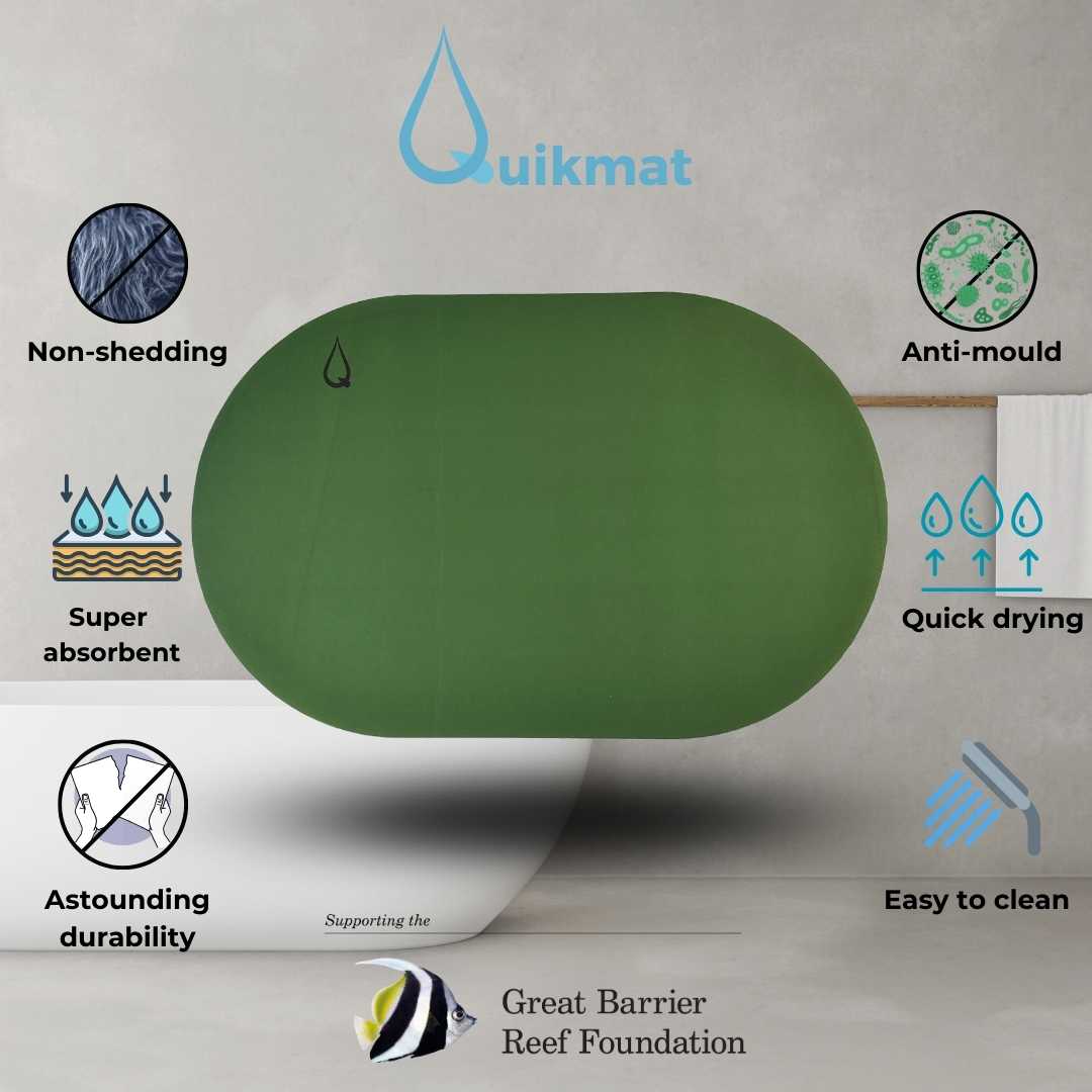 Jade Whisper Quikmat™-Super absorbent bath mat