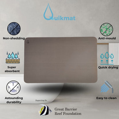 Rectangle Shadow Haven Quikmat®-Super absorbent bath mat