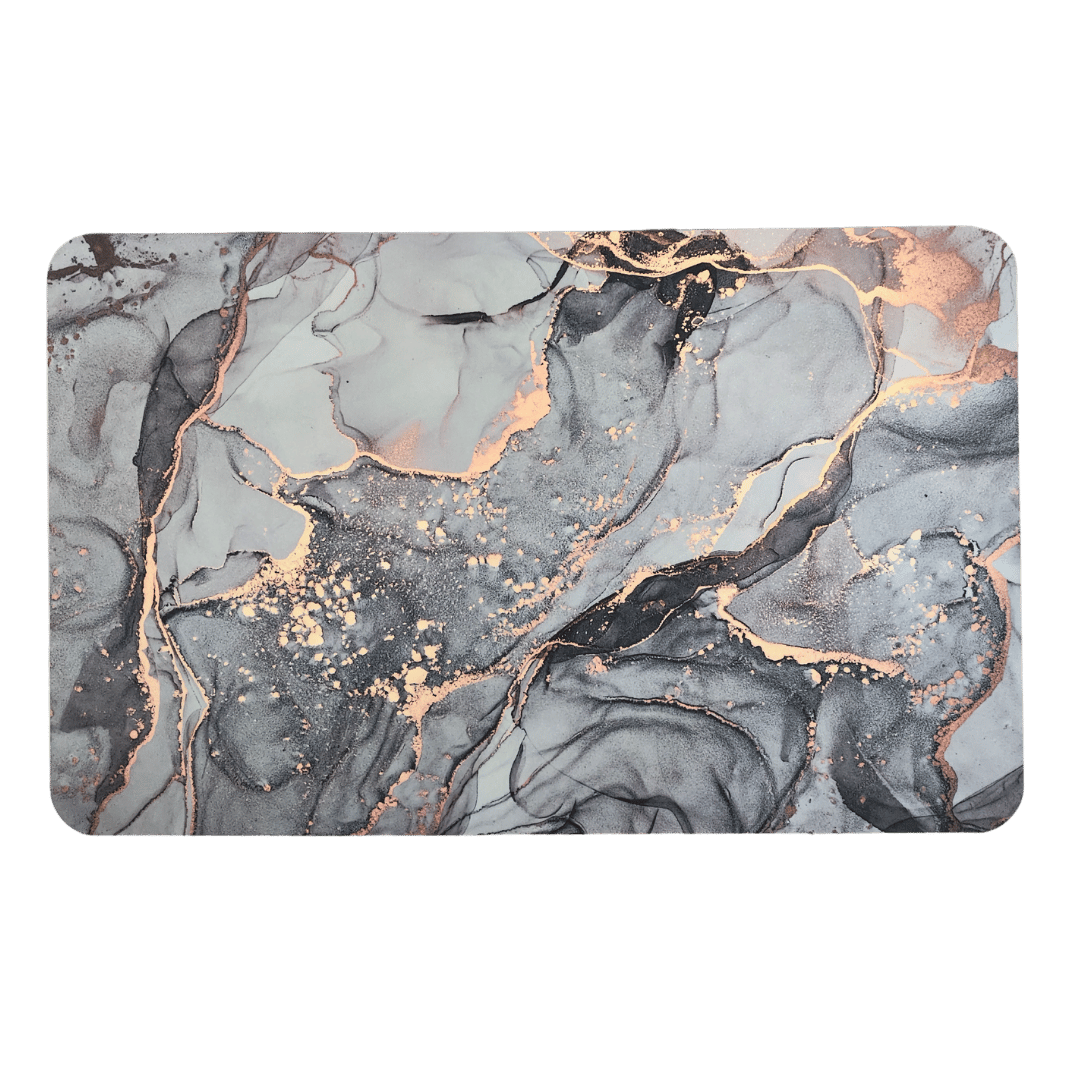 Rectangle Marble Quikmat™-Super absorbent bath mat