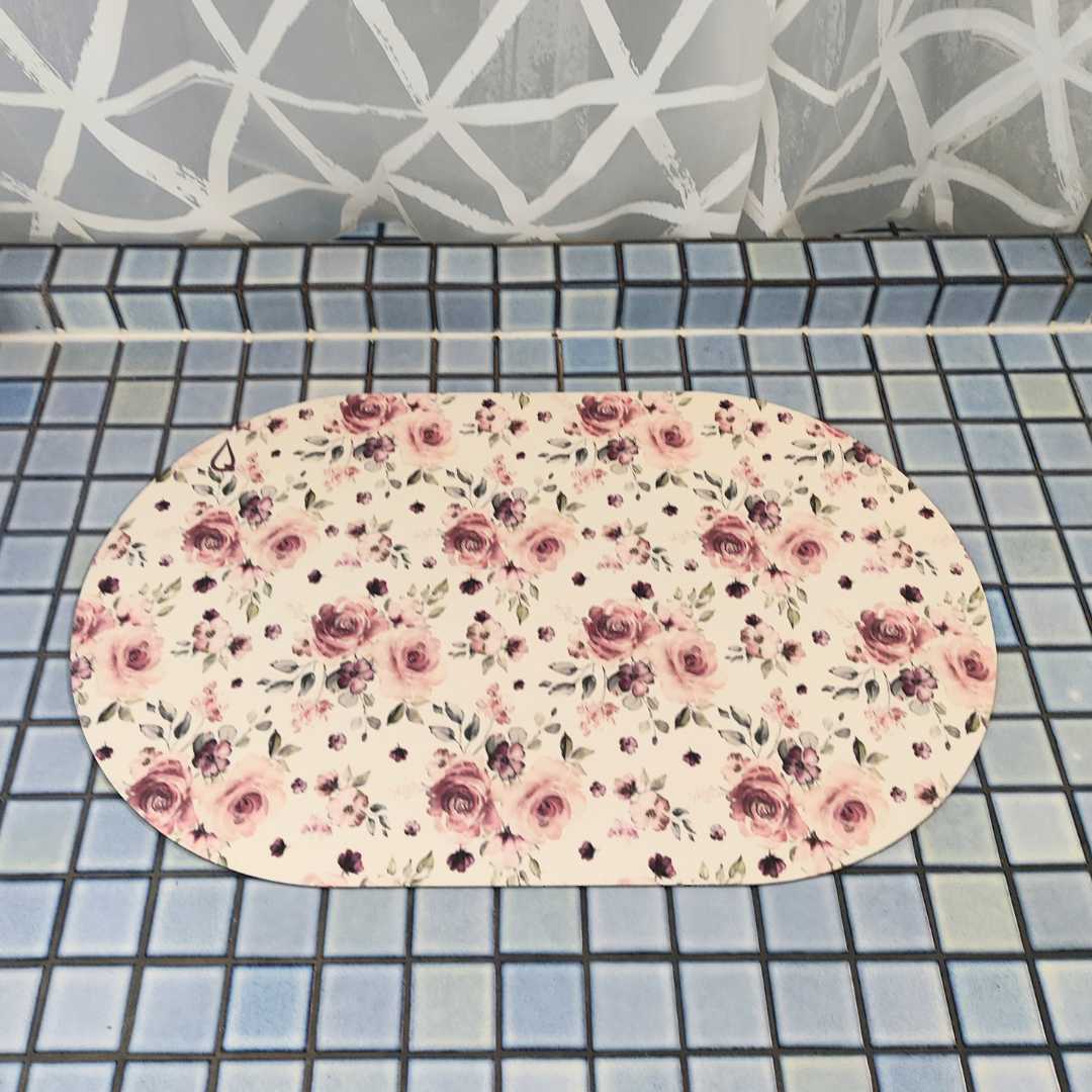 Rosy Glow Quikmat™-Super absorbent bath mat