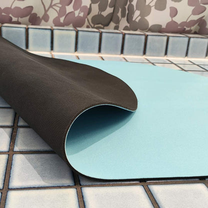 Oval Ocean Breeze Quikmat®-Super absorbent bath mat